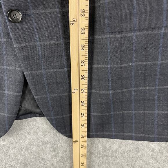 Stafford Year Round Blazer Sport Coat Mens 42R Blue Plaid Classic Fit Travel - Picture 10 of 16